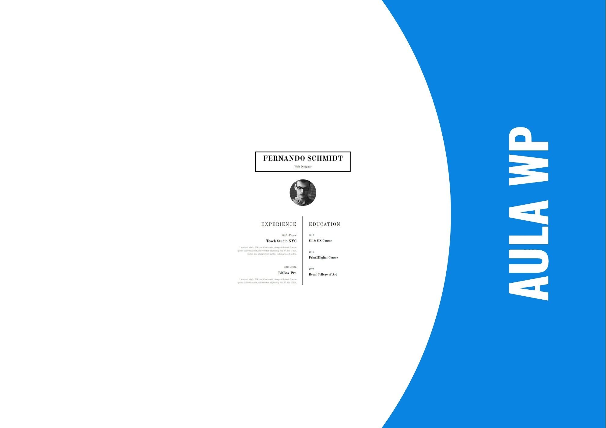 Plantillas para CV Elementor