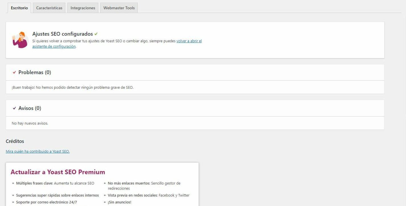 Configurar SEO, aplicarlo, publicar e indexar el sitio Web