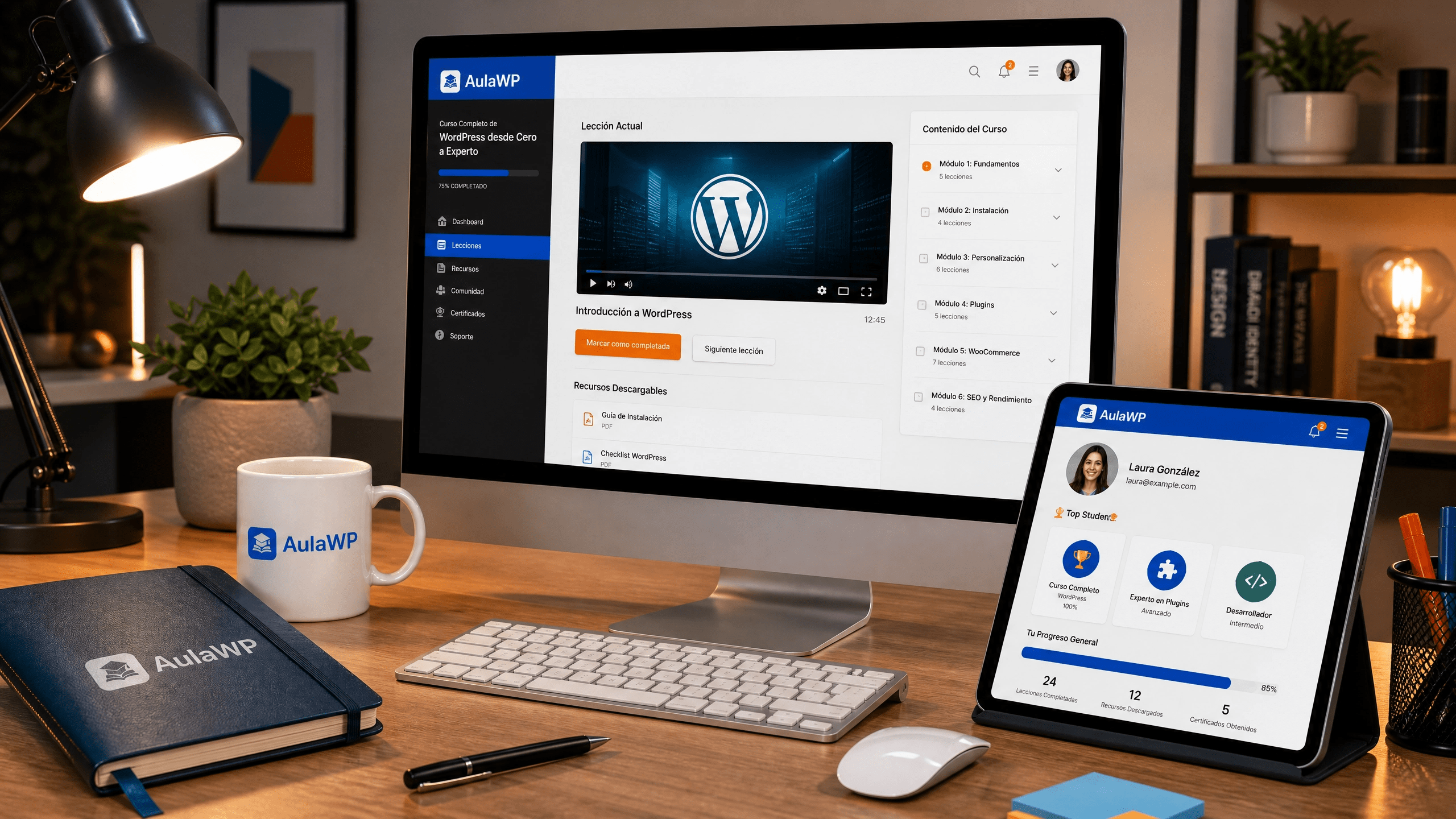 Mejor curso de WordPress online en español en 2026